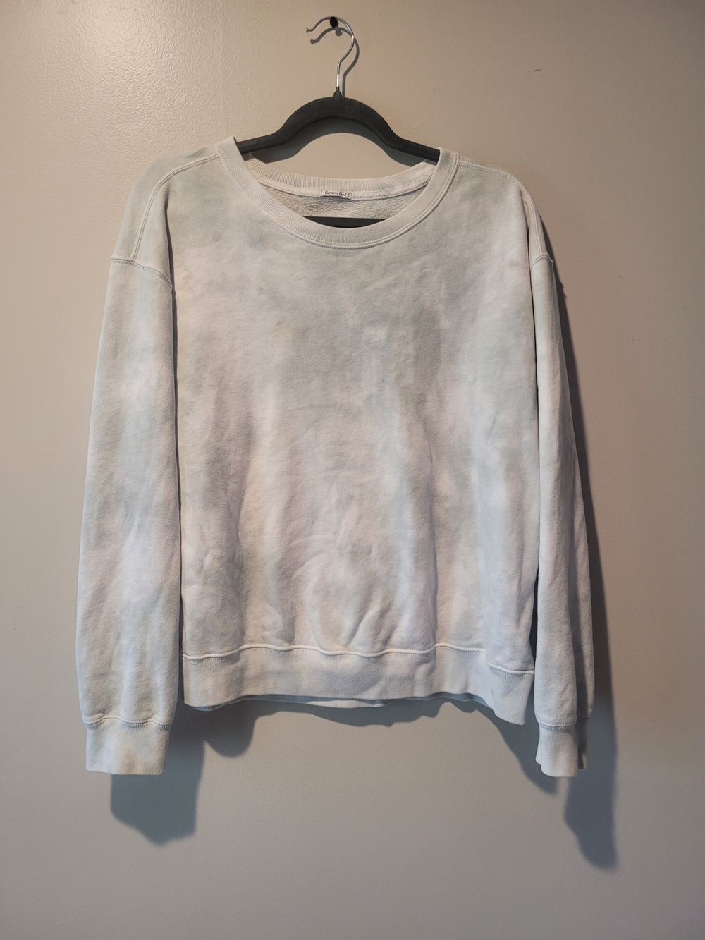 Abercrombie & Fitch Light Tie-Dye Crewneck Sweatshirt - Pale Blue / Off-White